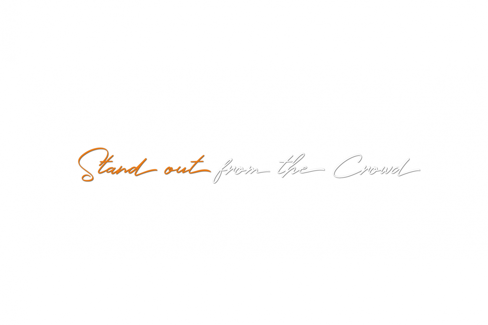 Decal "Stand out from the crowd" - Size M - Orange/White